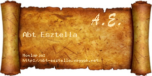 Abt Esztella névjegykártya